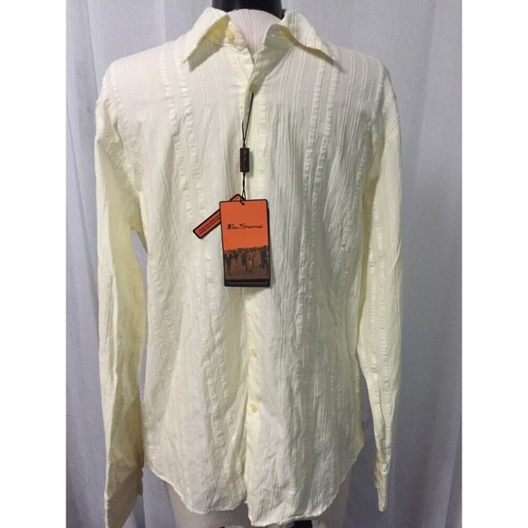 Ben Sherman Other - Ben Sherman Men's Shirt Cream Color Dress Casual Button Up Size Large New!